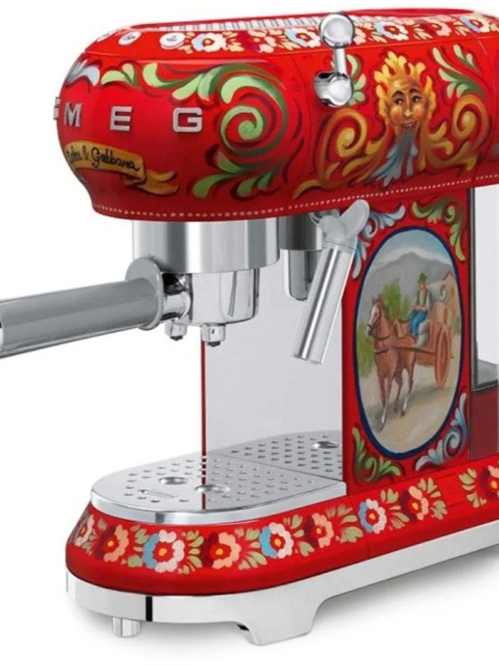 Smeg Red Decorative Espresso Machine by Dolce & Gabbana **No Box**